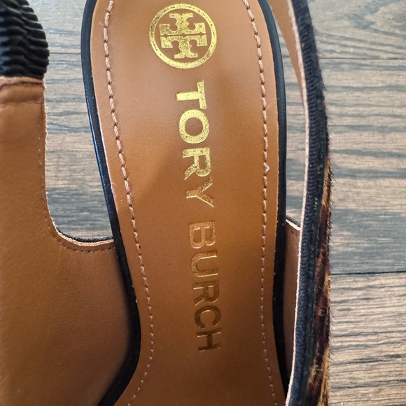 Tory Burch Lila Calfhair Pointed Toe Slingback heels - Picture 2 of 7